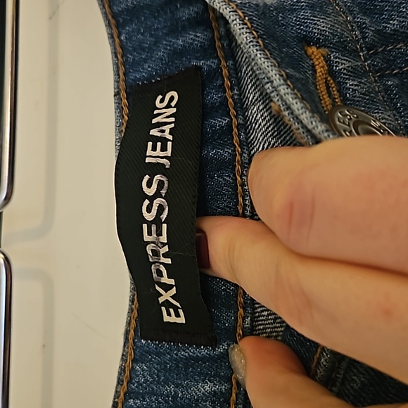 Express size 12 color block Relaxed Fit jeans - Picture 5 of 7